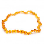 Bernsteinkette mit Steckverschluß naturgelb