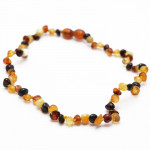 Bernsteinkette mit Steckverschluß bunt