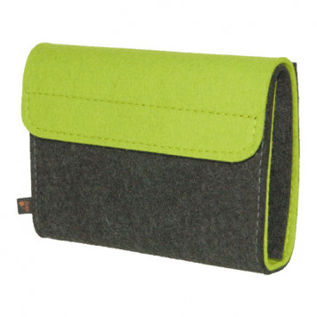 Filztasche für 64 Globuli, grau/grün