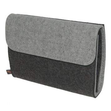 Filztasche für 64 Globuli, grau/hellgrau