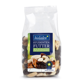 Studentenfutter 56% Nüsse mit Weinbeeren - bio