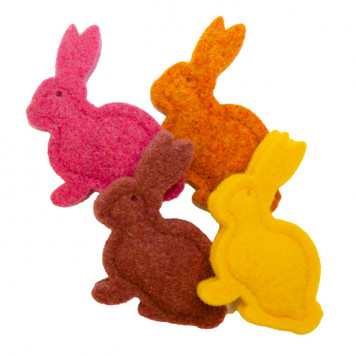 Deko-Hase aus Filz sitzend